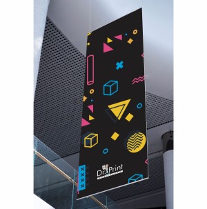 BANNER EM TECIDO MICROFIBRA POLIÉSTER 130G  4x0 SUBLIMAÇÃO TUBO EM ALUMÍNIO 